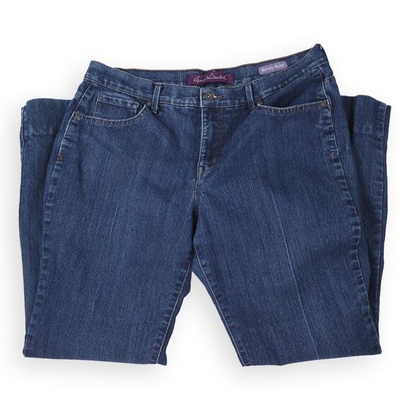 Gloria Vanderbilt "Barely Boot" Dark Wash Blue Jeans 12 - Picture 2 of 10